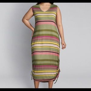 Striped Side-tie Dress